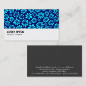 Hi-Phi - 0101 - Shades of Blue Floral Visitenkarte (Vorne/Hinten)