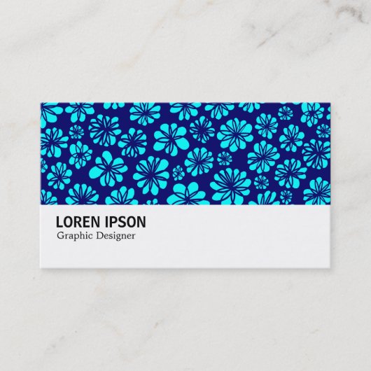 Hi-Phi - 0101 - Shades of Blue Floral Visitenkarte (Vorderseite)