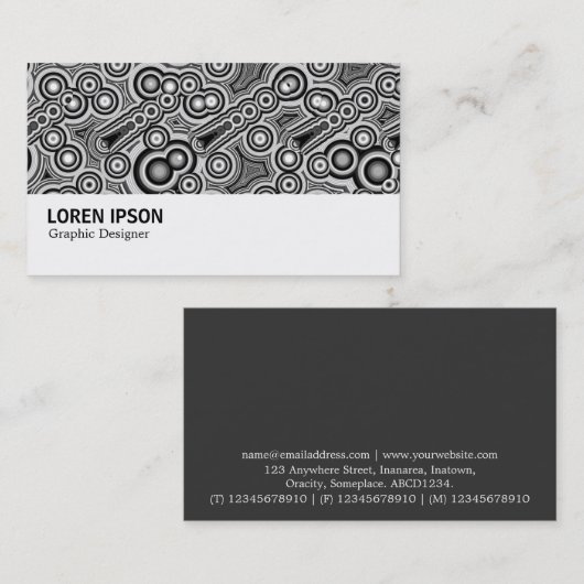 Hi-Phi - 0163 - Fraktal Circles Visitenkarte (Vorne/Hinten)
