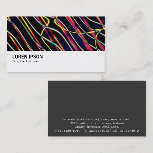 Hi-Phi - 021 - Farbige Wires Visitenkarte (Vorne/Hinten)