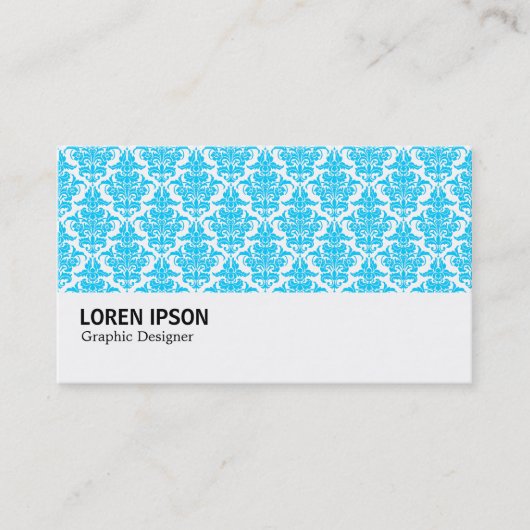 Hi-Phi - 0226 Sky Blue Damask Visitenkarte (Vorderseite)