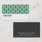 Hi-Phi - 0229 Forest Green Damask Visitenkarte (Vorne/Hinten)