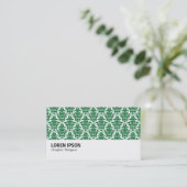 Hi-Phi - 0229 Forest Green Damask Visitenkarte (Stehend Vorderseite)