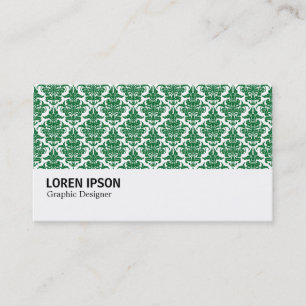 Hi-Phi - 0229 Forest Green Damask Visitenkarte