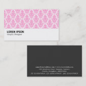 Hi-Phi - 0236 Rosa Damask Visitenkarte (Vorne/Hinten)