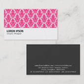 Hi-Phi - 0241 Neon Red Damask Visitenkarte (Vorne/Hinten)