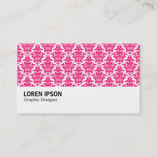 Hi-Phi - 0241 Neon Red Damask Visitenkarte (Vorderseite)