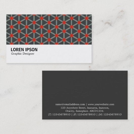 Hi-Phi - 0332 - Geometrisches Muster 09 Visitenkarte (Vorne/Hinten)