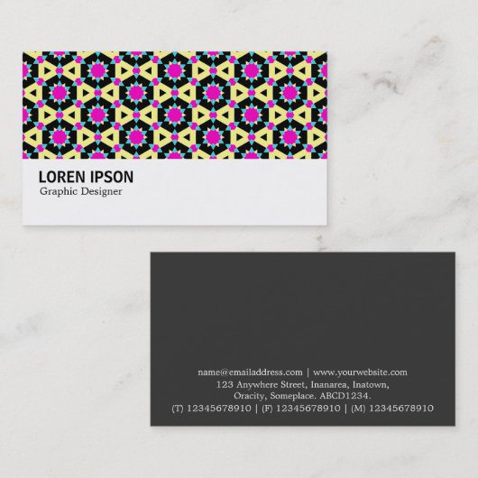 Hi-Phi - 0343 - Geometrisches Muster 020 Visitenkarte (Vorne/Hinten)