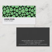 Hi-Phi - 0381 - Blätter - Minze grün auf schwarz Visitenkarte (Vorne/Hinten)