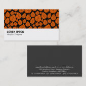 Hi-Phi - 0387 - Blätter - Orange auf Black Visitenkarte (Vorne/Hinten)