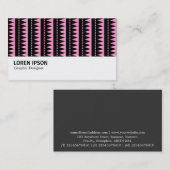 Hi-Phi - 0414 - Aztec Style Pattern - Rosa Visitenkarte (Vorne/Hinten)