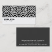 Hi-Phi - 060 - Damask B&W Visitenkarte (Vorne/Hinten)