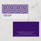 Hi-Phi - 062 - Damask Deep Lila Visitenkarte (Vorne/Hinten)