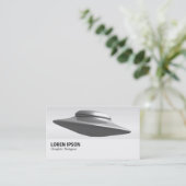 Hi-Phi - 073 - Flying Saucer B&W Visitenkarte (Stehend Vorderseite)