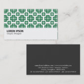 Hi-Phi - Geometric 030614 - Forest Green Visitenkarte (Vorne/Hinten)