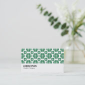 Hi-Phi - Geometric 030614 - Forest Green Visitenkarte (Stehend Vorderseite)