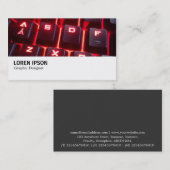 Hi-Phi - glühende Tastatur Visitenkarte (Vorne/Hinten)