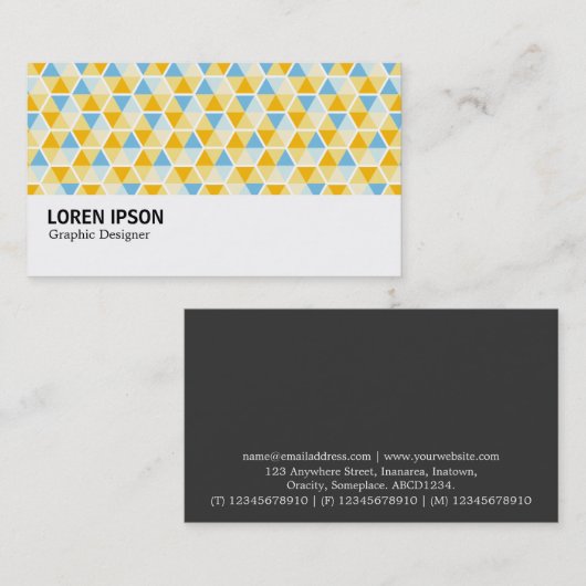 Hi-Phi - Hexagon-Muster 03 Visitenkarte (Vorne/Hinten)