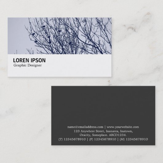 Hi-Phi - Starlings in einem Baum Visitenkarte (Vorne/Hinten)