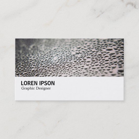 Hi-Phi - Wassertropfen auf Glas 02 Visitenkarte (Vorderseite)