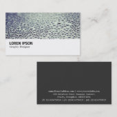 Hi-Phi - Wassertropfen auf Glas Visitenkarte (Vorne/Hinten)