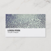 Hi-Phi - Wassertropfen auf Glas Visitenkarte (Vorderseite)