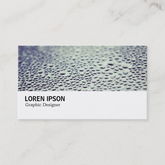 Hi-Phi - Wassertropfen auf Glas Visitenkarte (Vorderseite)