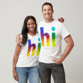 Hi Rainbow Gay LGBT Que Trendname Personalisiert T-Shirt (Unisex)