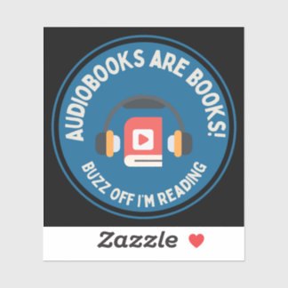 Hi Res Audiobook Lover Laptop Sticker Square