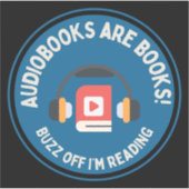 Hi Res Audiobook Lover Laptop Sticker Square (Vorderseite)
