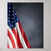 Hi Res COMPACT FOTO BACKDROP - US Flag Grau Blau Poster (Vorne)