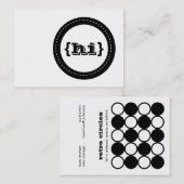 Hi Retro Circles Chubby Business Cards Visitenkarte (Vorne/Hinten)
