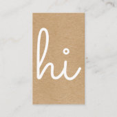 Hi Rustic Kraft Visitenkarte (Vorderseite)