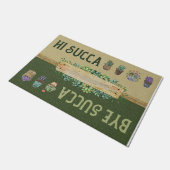 Hi Succa Doormat / Welcome Mat / Sukkulent Fußmatte (Schrägansicht)