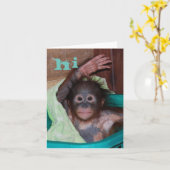 Hi Sweet Baby Orangutan Karte (Gelbe Blume)