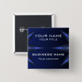 Hi Tec Futuristic Business Name Tag Button (Vorne & Hinten)