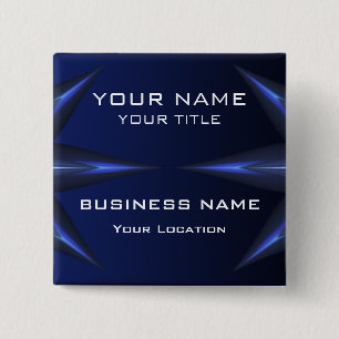 Hi Tec Futuristic Business Name Tag Button