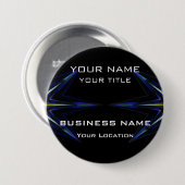 Hi Tec Futuristic Business Name Tag Button (Vorne & Hinten)