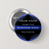 Hi Tec Futuristic Business Name Tag Button (Vorne & Hinten)