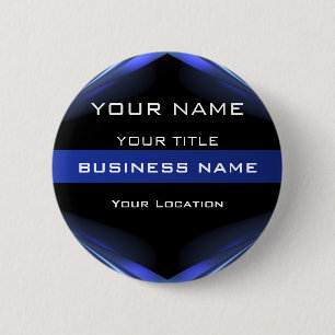 Hi Tec Futuristic Business Name Tag Button
