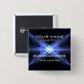 Hi Tec Futuristic Business Name Tag Button (Vorne & Hinten)