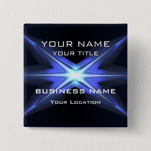 Hi Tec Futuristic Business Name Tag Button (Vorderseite)