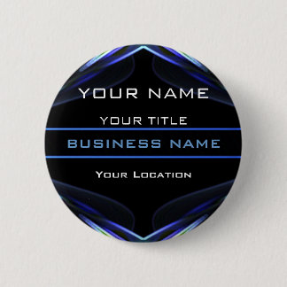 Hi Tec Futuristic Business Name Tag Button