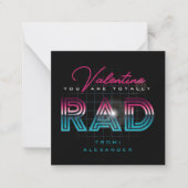 Hi-Tech 80er Hot Pink Total Krass Valentine Mitteilungskarte (Vorderseite)