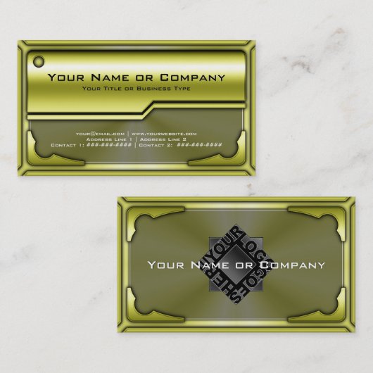 Hi Tech Imitats Metallic Card Version 3 mit Logo Visitenkarte (Vorne/Hinten)