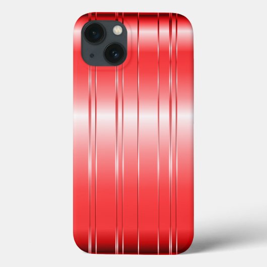 Hi Tech Metallic Red Stripes Design Case-Mate iPhone Hülle (Rückseite)