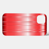 Hi Tech Metallic Red Stripes Design Case-Mate iPhone Hülle (Rückseite (Horizontal))