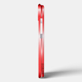 Hi Tech Metallic Red Stripes Design Case-Mate iPhone Hülle (Rückseite / Links)