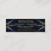 Hi Tech Neon Futuristic Mini Visitenkarte (Rückseite)